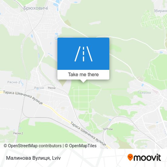 Малинова Вулиця map