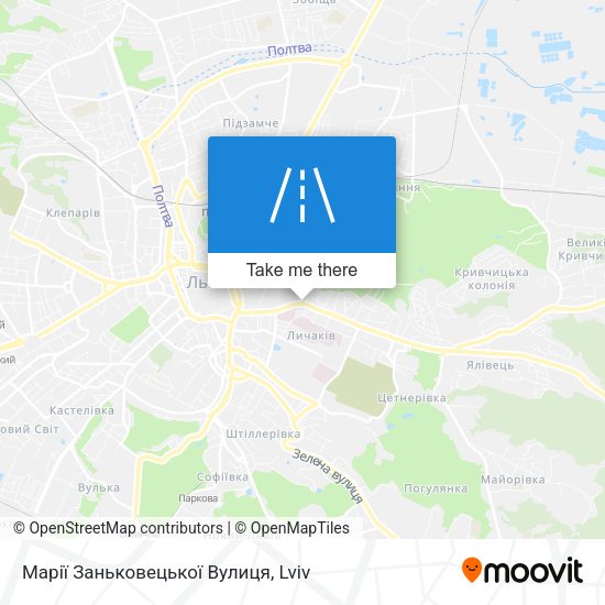 Марії Заньковецької Вулиця map