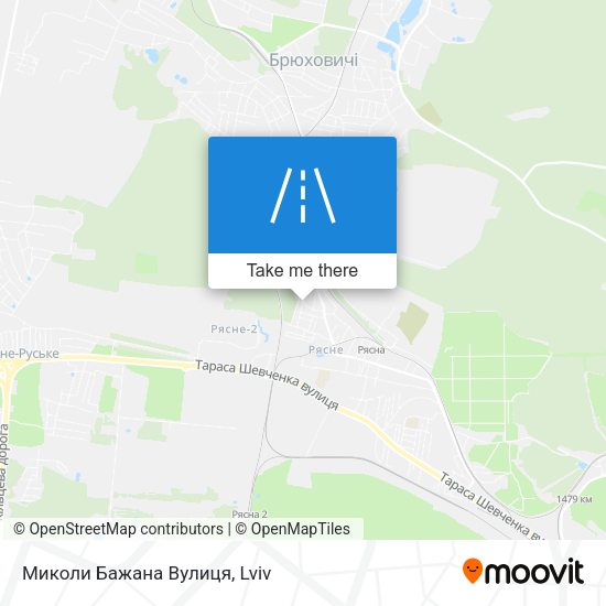 Миколи Бажана Вулиця map