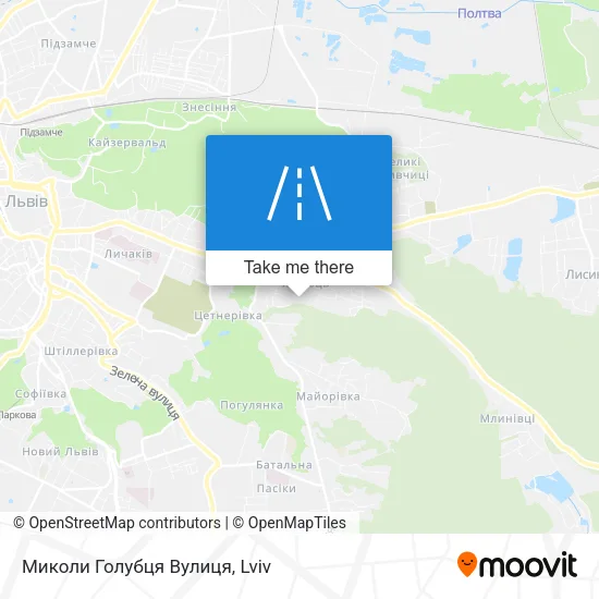 Карта Миколи Голубця Вулиця