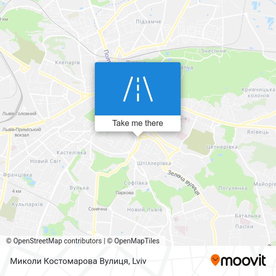Миколи Костомарова Вулиця map