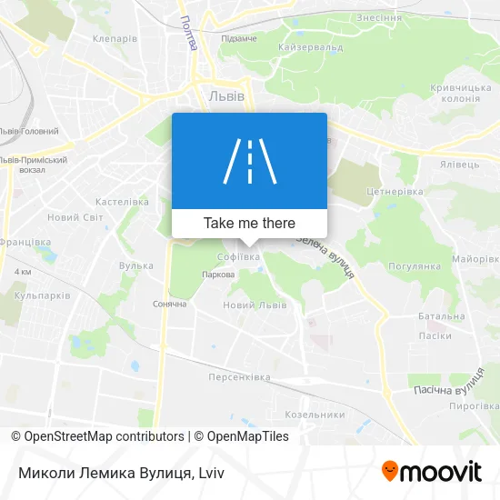 Миколи Лемика Вулиця map
