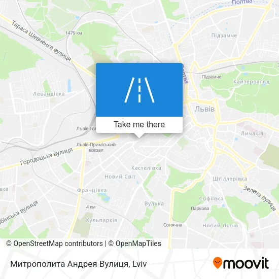 Карта Митрополита Андрея Вулиця
