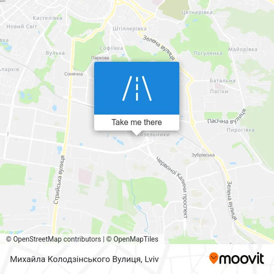 Карта Михайла Колодзінського Вулиця