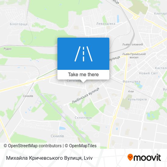 Михайла Кричевського Вулиця map