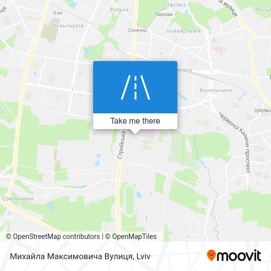 Михайла Максимовича Вулиця map