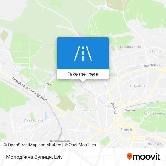 Карта Молодіжна Вулиця