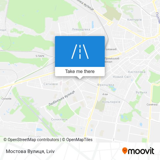 Карта Мостова Вулиця