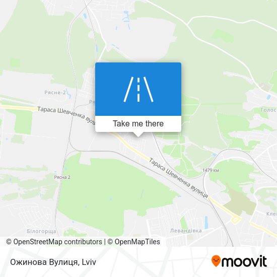 Ожинова Вулиця map