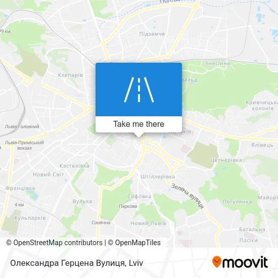 Карта Олександра Герцена Вулиця