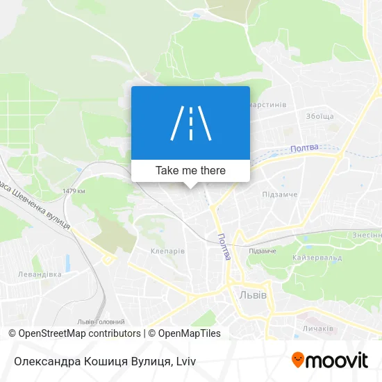 Карта Олександра Кошиця Вулиця