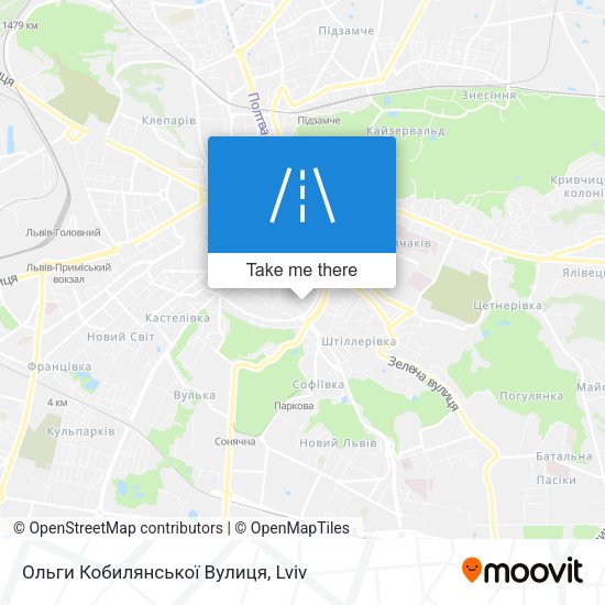 Ольги Кобилянської Вулиця map