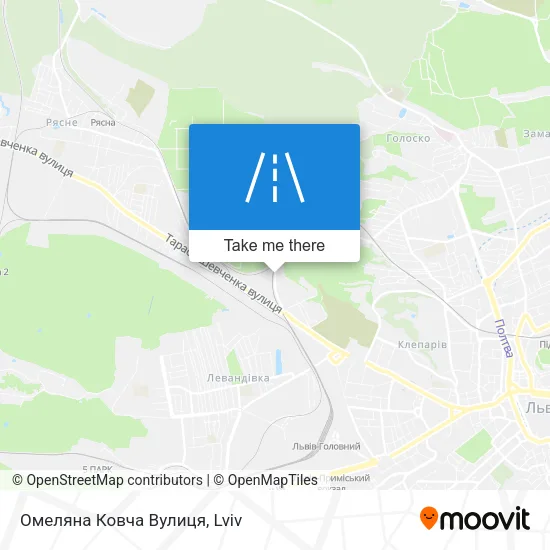 Карта Омеляна Ковча Вулиця