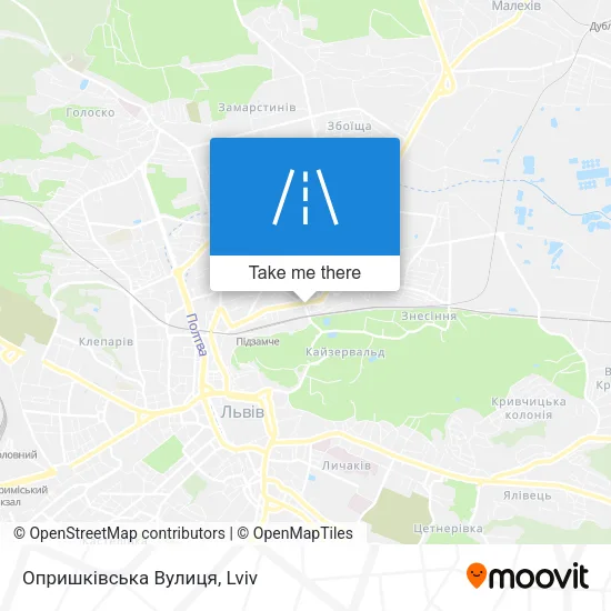 Карта Опришківська Вулиця