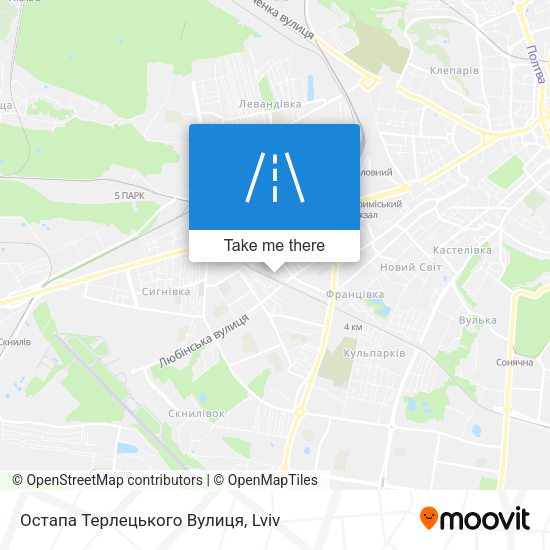 Остапа Терлецького Вулиця map
