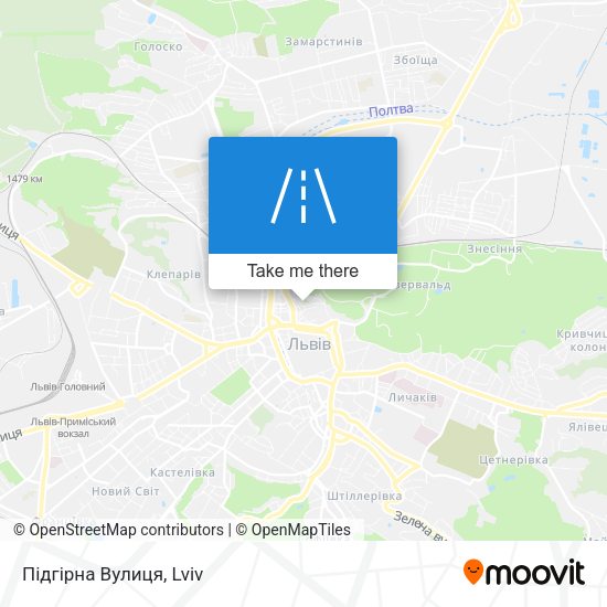 Підгірна Вулиця map
