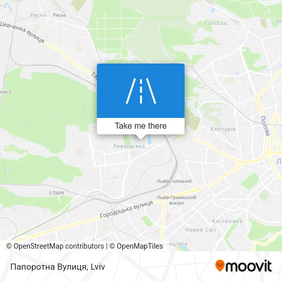 Карта Папоротна Вулиця