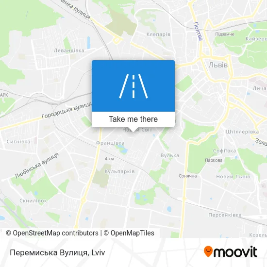 Карта Перемиська Вулиця
