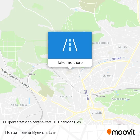Карта Петра Панча Вулиця