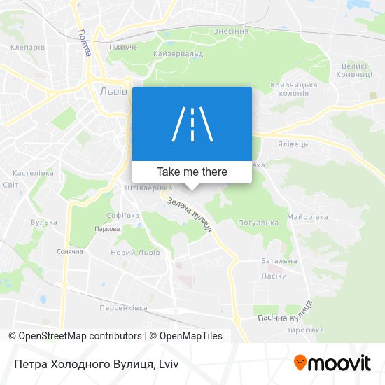 Карта Петра Холодного Вулиця