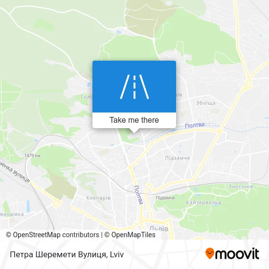 Карта Петра Шеремети Вулиця