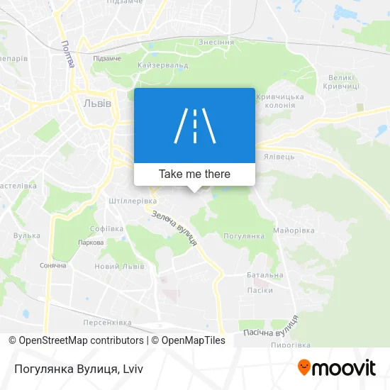 Карта Погулянка Вулиця