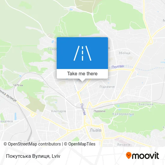 Карта Покутська Вулиця