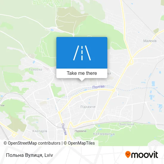 Карта Польна Вулиця