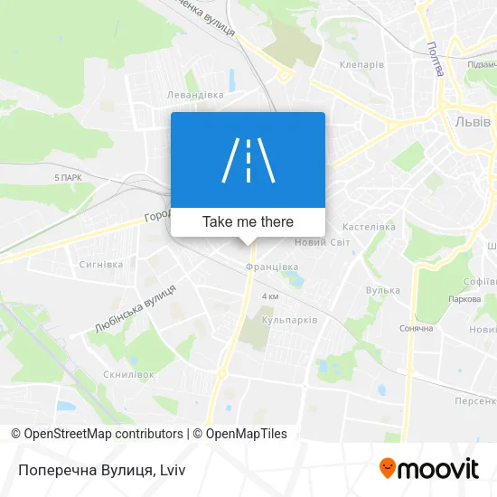 Карта Поперечна Вулиця