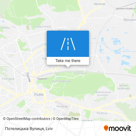 Карта Потелицька Вулиця