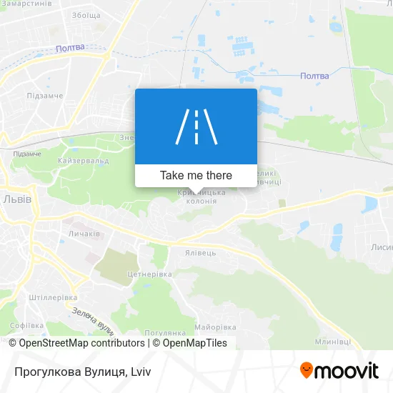 Карта Прогулкова Вулиця