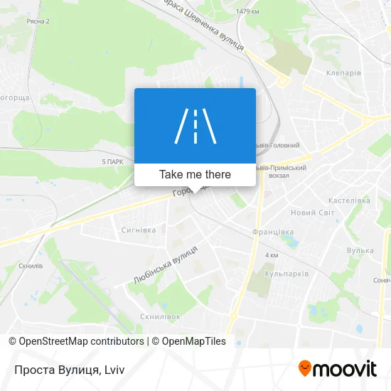 Карта Проста Вулиця