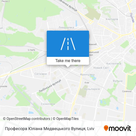 Професора Юліана Медвецького Вулиця map