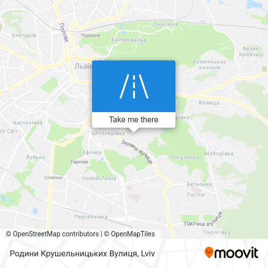 Карта Родини Крушельницьких Вулиця