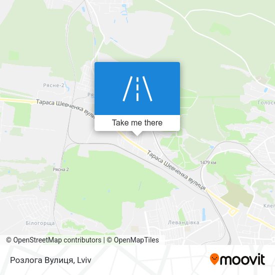 Розлога Вулиця map