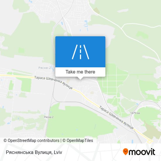 Ряснянська Вулиця map