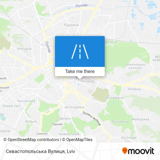 Карта Севастопольська Вулиця