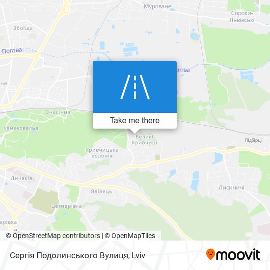 Сергія Подолинського Вулиця map