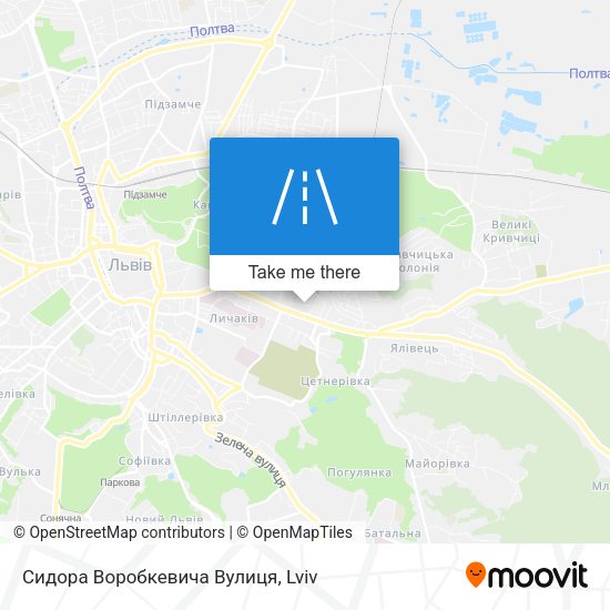 Сидора Воробкевича Вулиця map