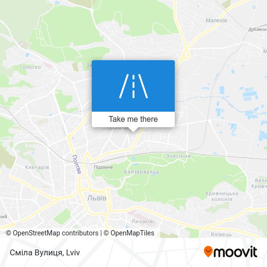 Сміла Вулиця map