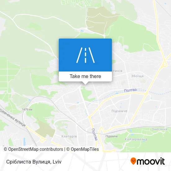 Карта Сріблиста Вулиця