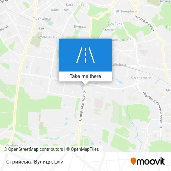 Карта Стрийська Вулиця