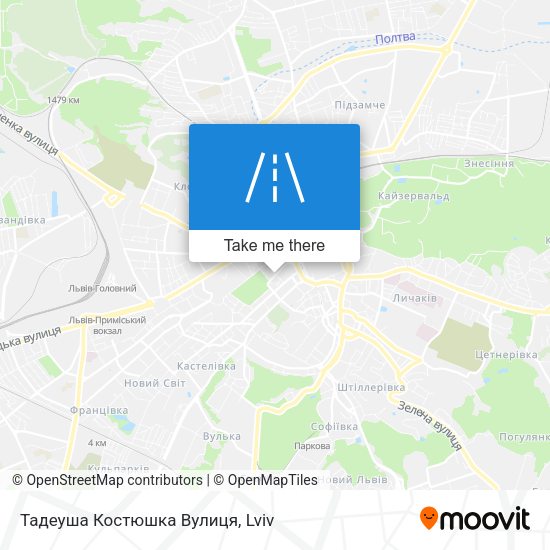 Тадеуша Костюшка Вулиця map