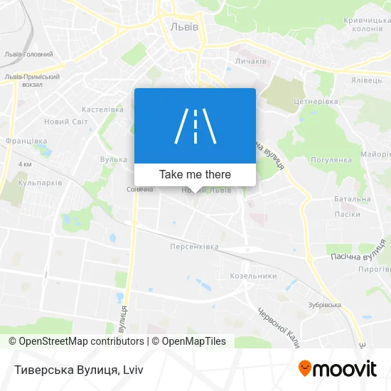 Карта Тиверська Вулиця