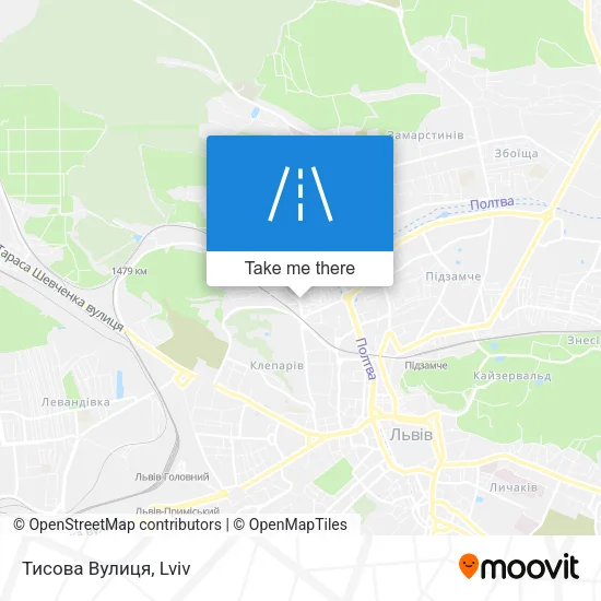 Карта Тисова Вулиця