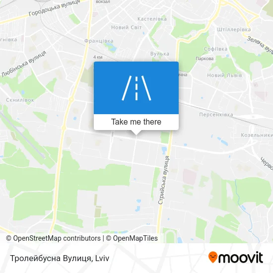 Карта Тролейбусна Вулиця