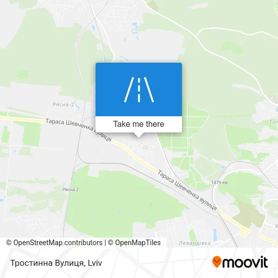 Карта Тростинна Вулиця