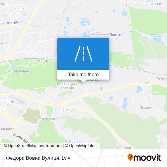 Федора Вовка Вулиця map
