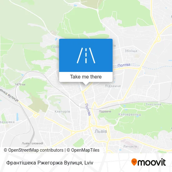 Карта Франтішека Ржегоржа Вулиця