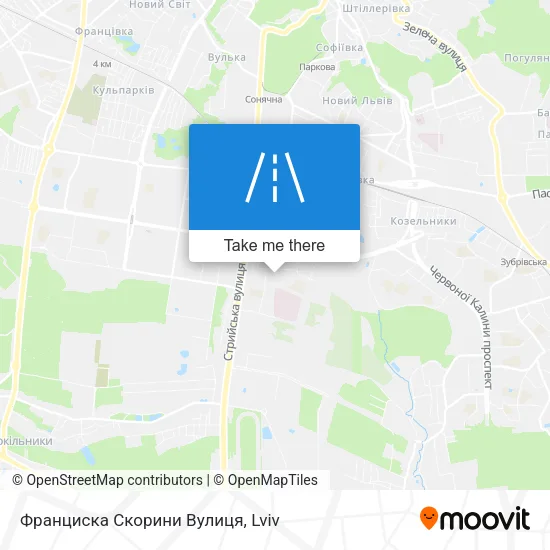 Карта Франциска Скорини Вулиця